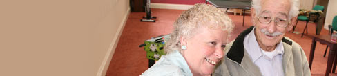 Older woman with a carer